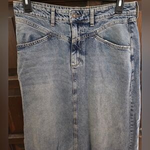 Free People Denim Maxi Skirt